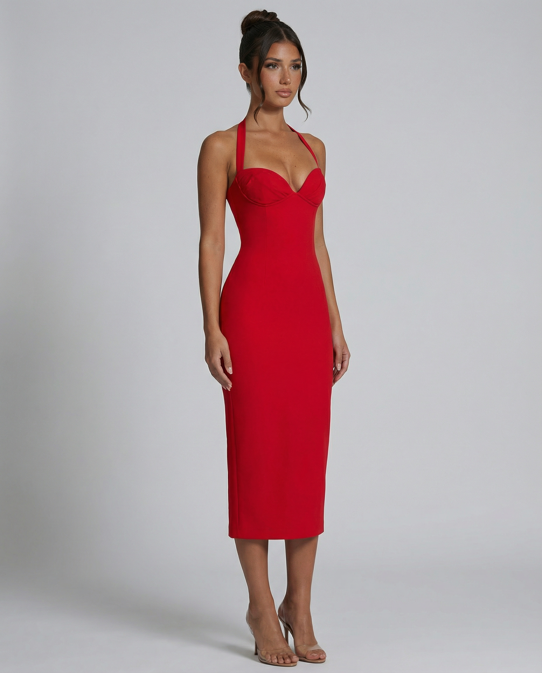 Agapita | Women's Halter Sleeveless Wedding Guest Dress