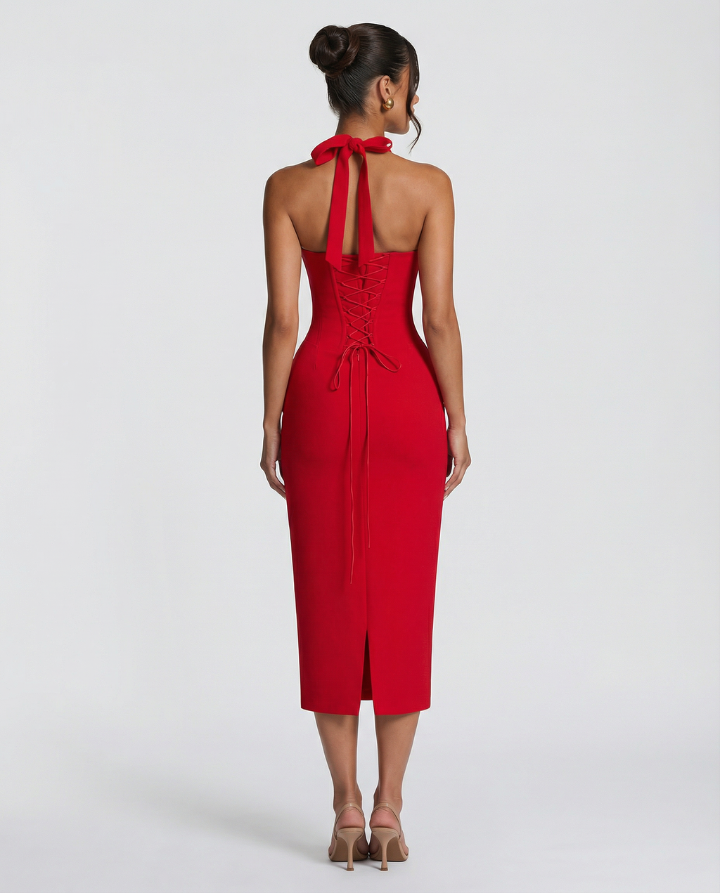 Agapita | Women's Halter Sleeveless Wedding Guest Dress