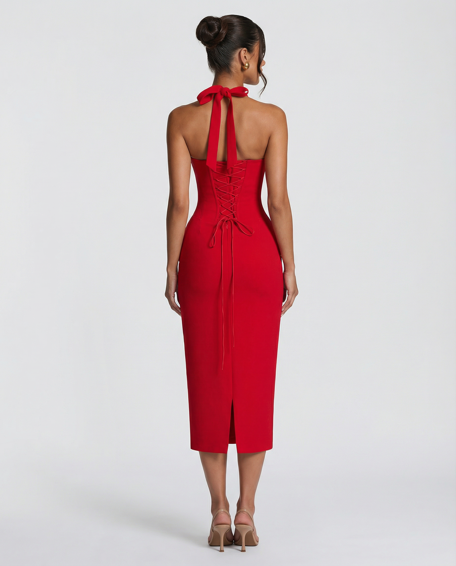 Agapita | Women's Halter Sleeveless Wedding Guest Dress