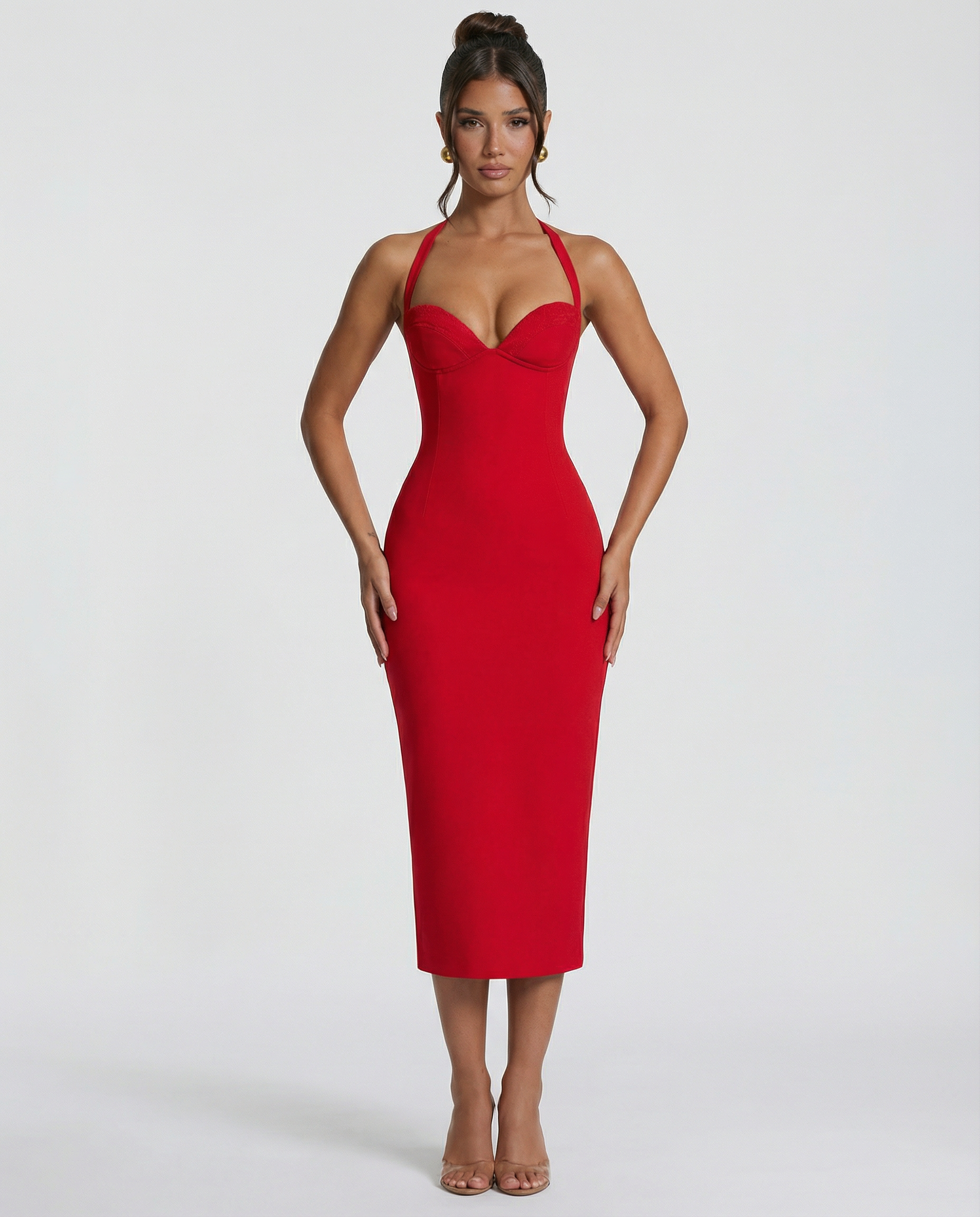 Agapita | Women's Halter Sleeveless Wedding Guest Dress