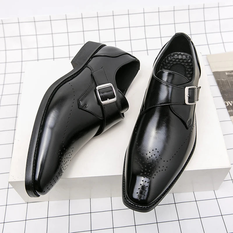 Aidan | Men’s Monk Strap Wingtip Brogue Dress Shoes