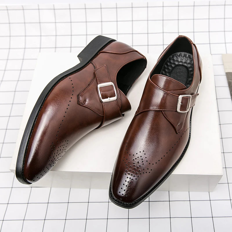 Aidan | Men’s Monk Strap Wingtip Brogue Dress Shoes