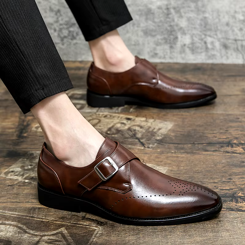 Aidan | Men’s Monk Strap Wingtip Brogue Dress Shoes
