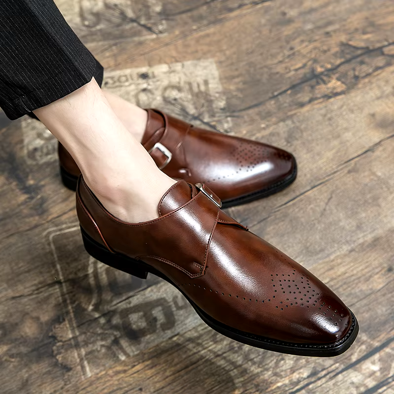 Aidan | Men’s Monk Strap Wingtip Brogue Dress Shoes