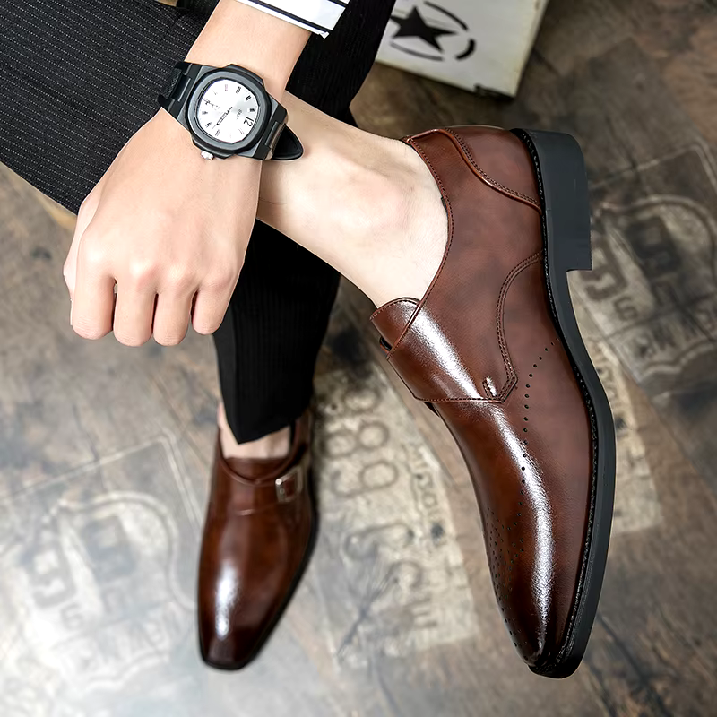 Aidan | Men’s Monk Strap Wingtip Brogue Dress Shoes