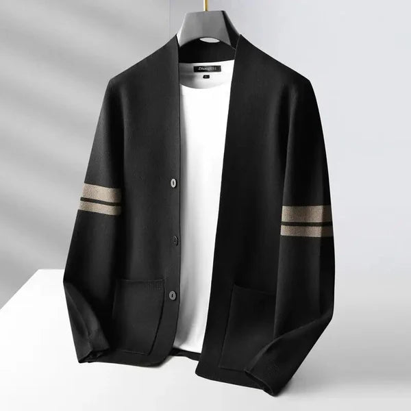 Aiden | Men’s Striped Pattern Open Front Cardigan