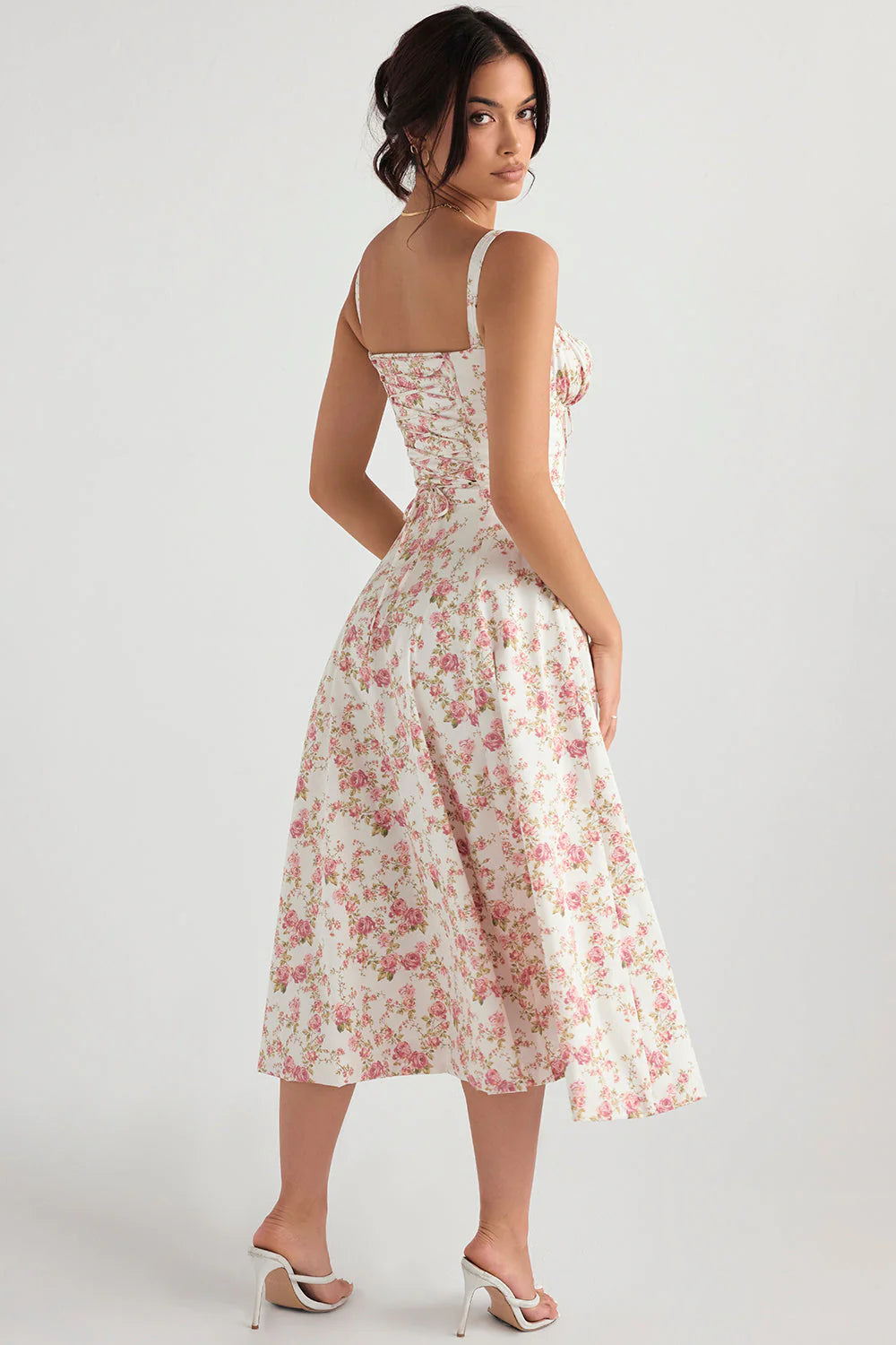 Aigerim | Women's Sleeveless Shoulder Straps Midi Dress
