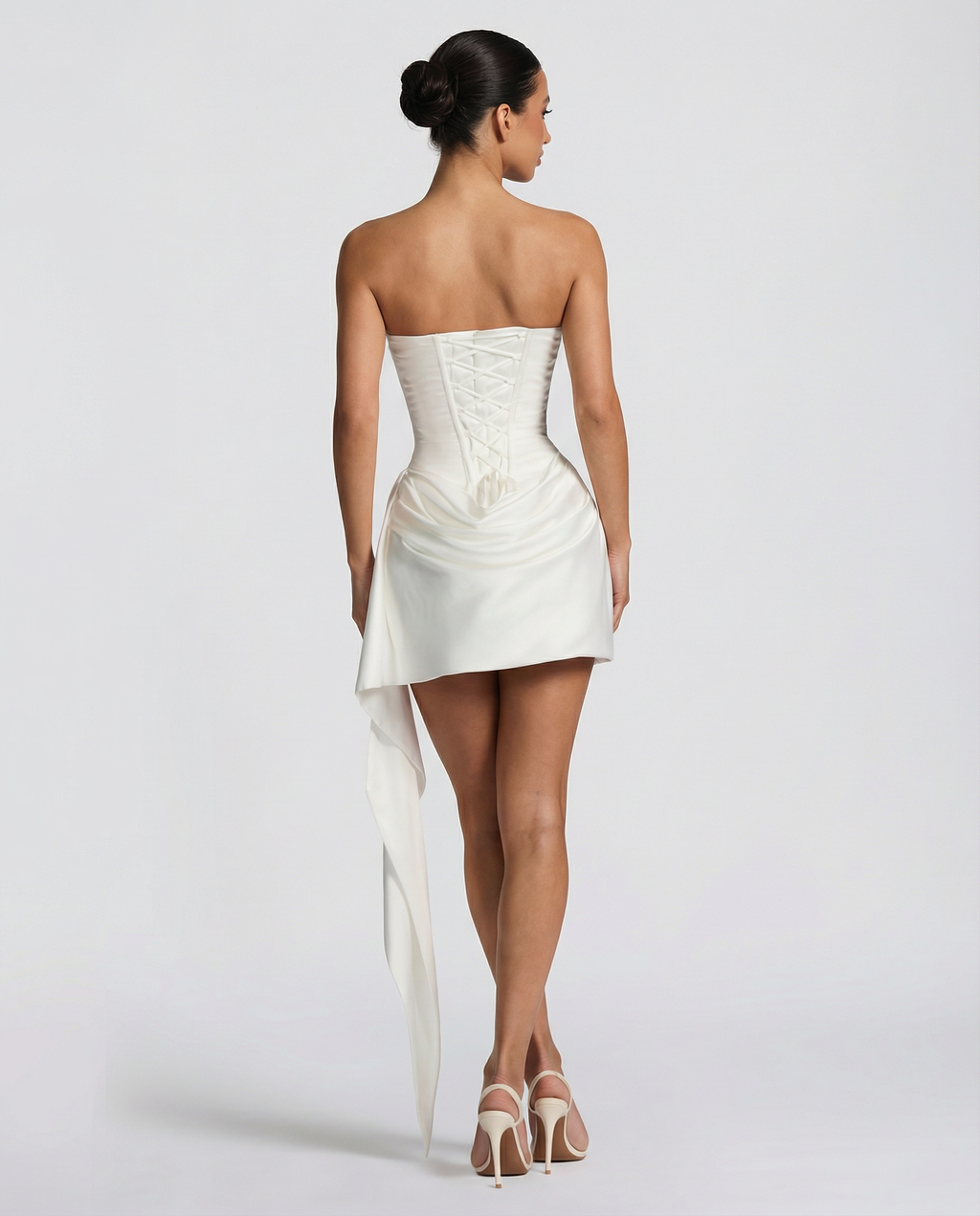 Ailish | Women's Draped Strapless Wedding Guest Mini Dress