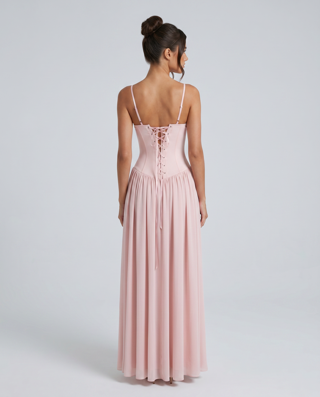 Ainslee | Women’s Sweetheart Neck Strappy Corset Maxi Dress