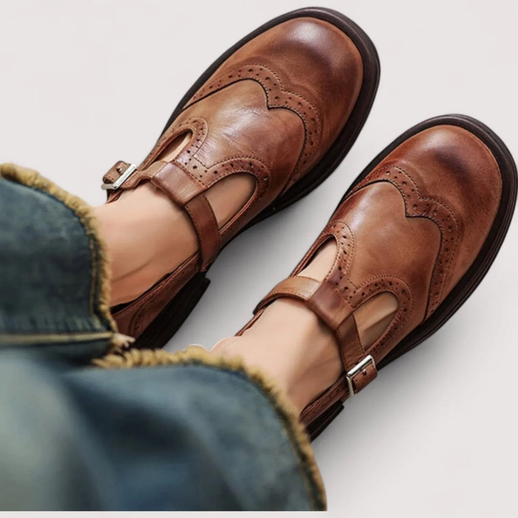 Aisling | Women’s Round Toe Buckle Strap Mary Jane Shoes