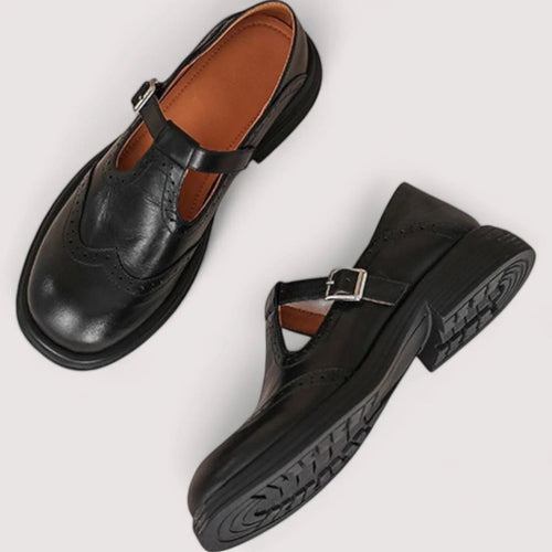 Aisling | Women’s Round Toe Buckle Strap Mary Jane Shoes