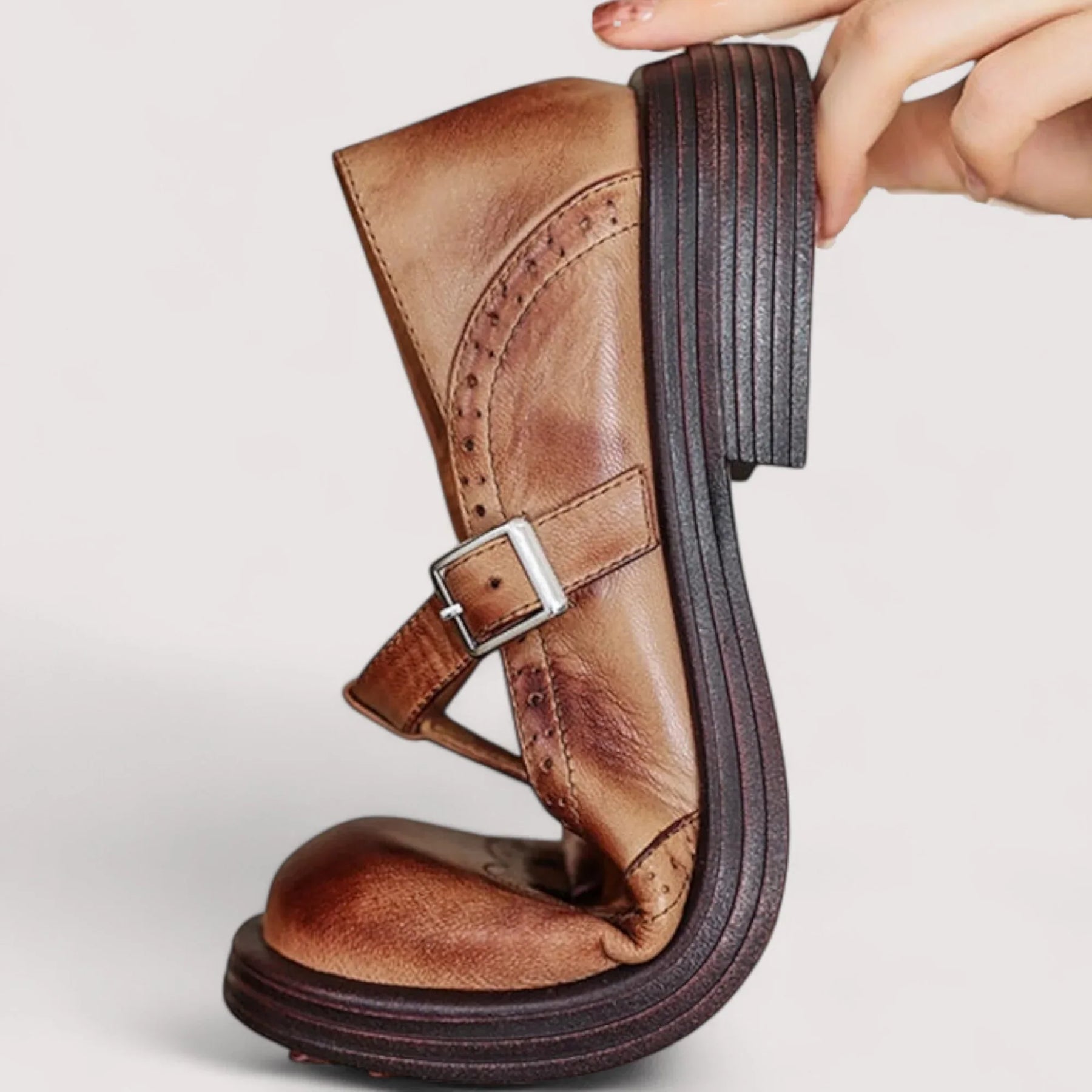 Aisling | Women’s Round Toe Buckle Strap Mary Jane Shoes