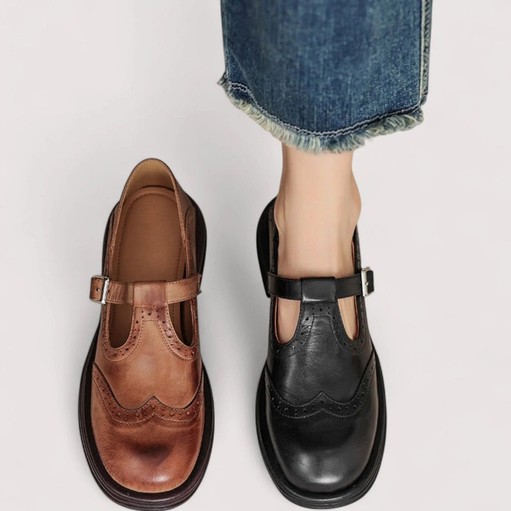 Aisling | Women’s Round Toe Buckle Strap Mary Jane Shoes