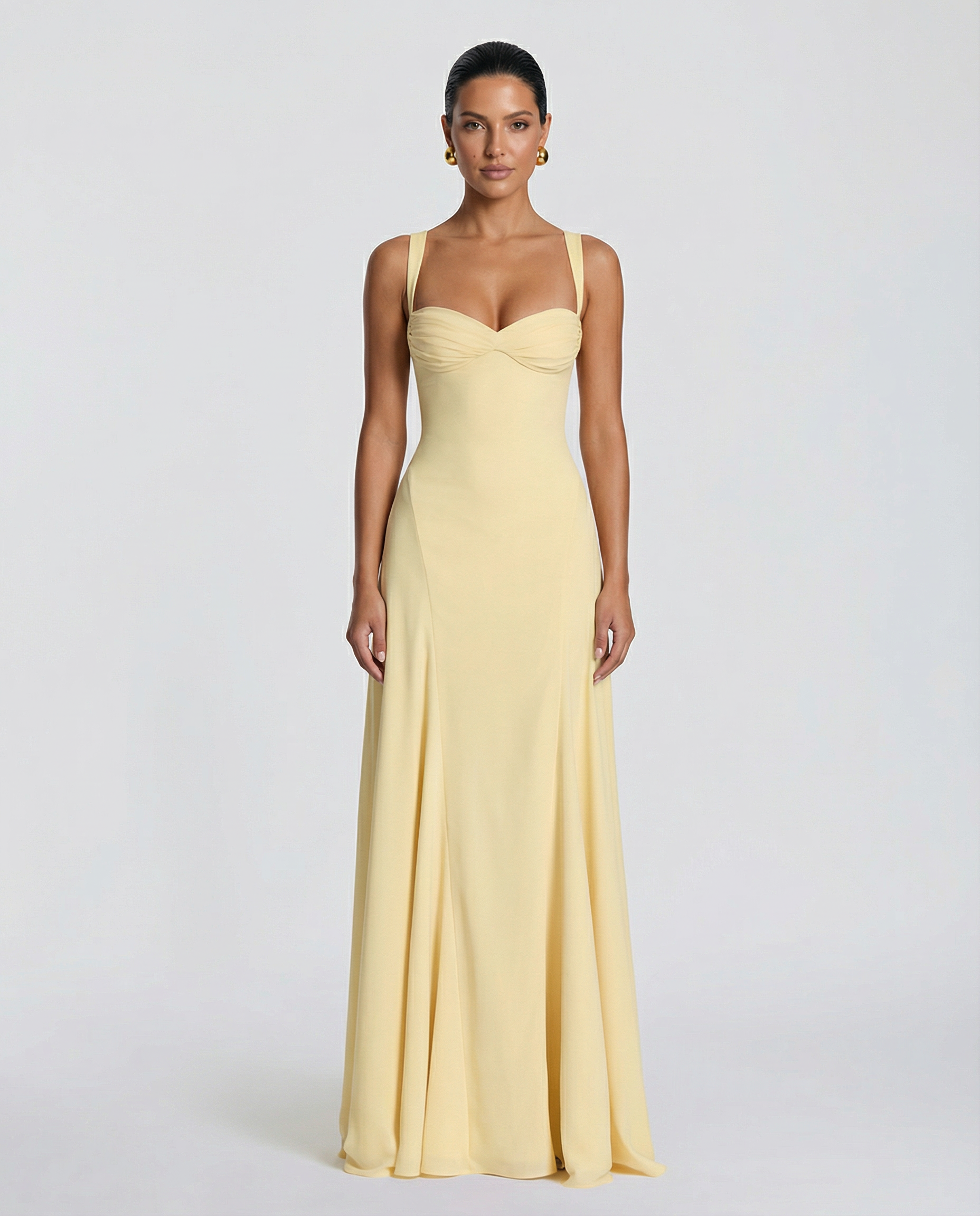 Akiko | Women's Sweetheart Neckline Maxi Wedding Guest Dress