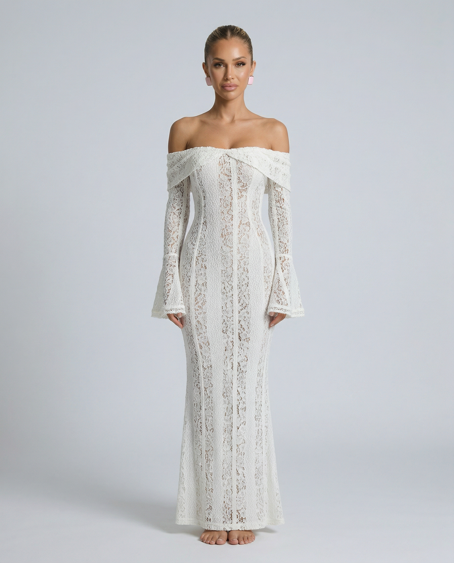 Akosua | Women's Long Sleeve Bodycon Wedding Guest Dress