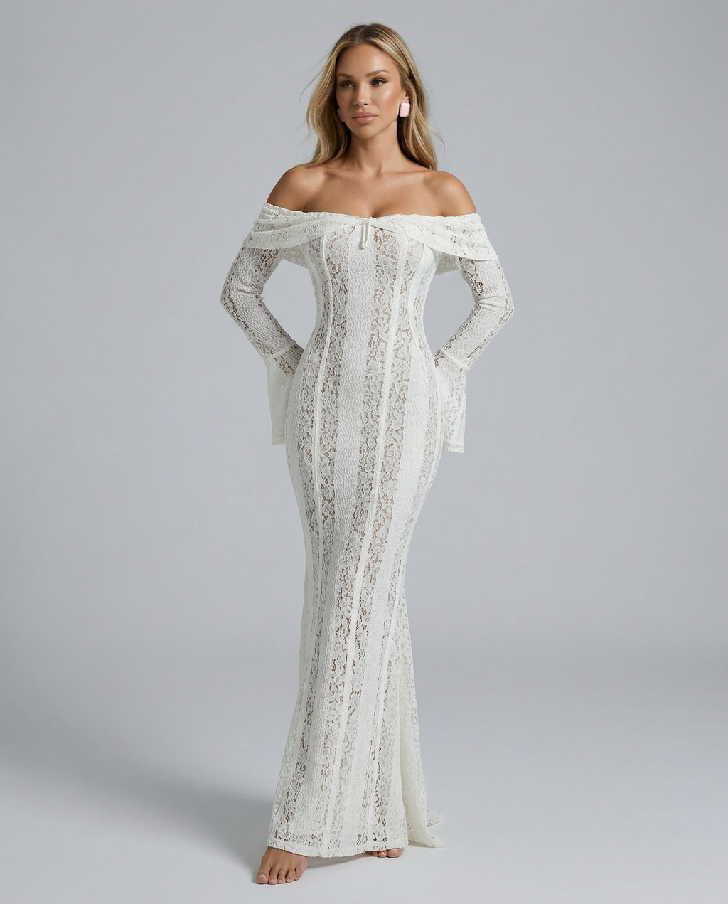 Akosua | Women's Long Sleeve Bodycon Wedding Guest Dress