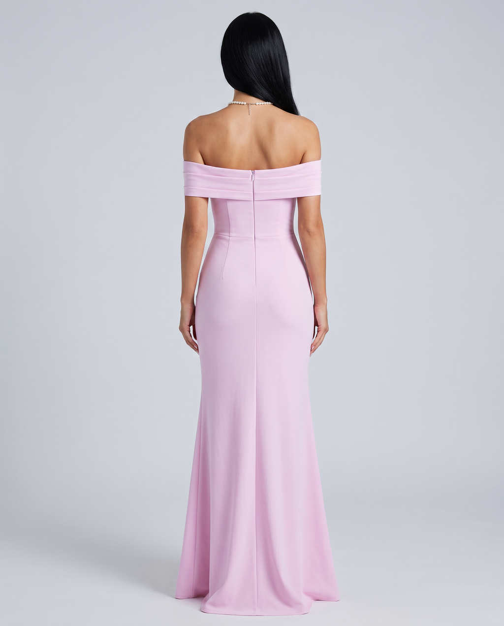 Alaine | Women's Draped Off Shoulder High Slit Maxi Dress