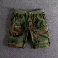 Alan | Men’s Drawstring Waist Camo Print Cargo Shorts