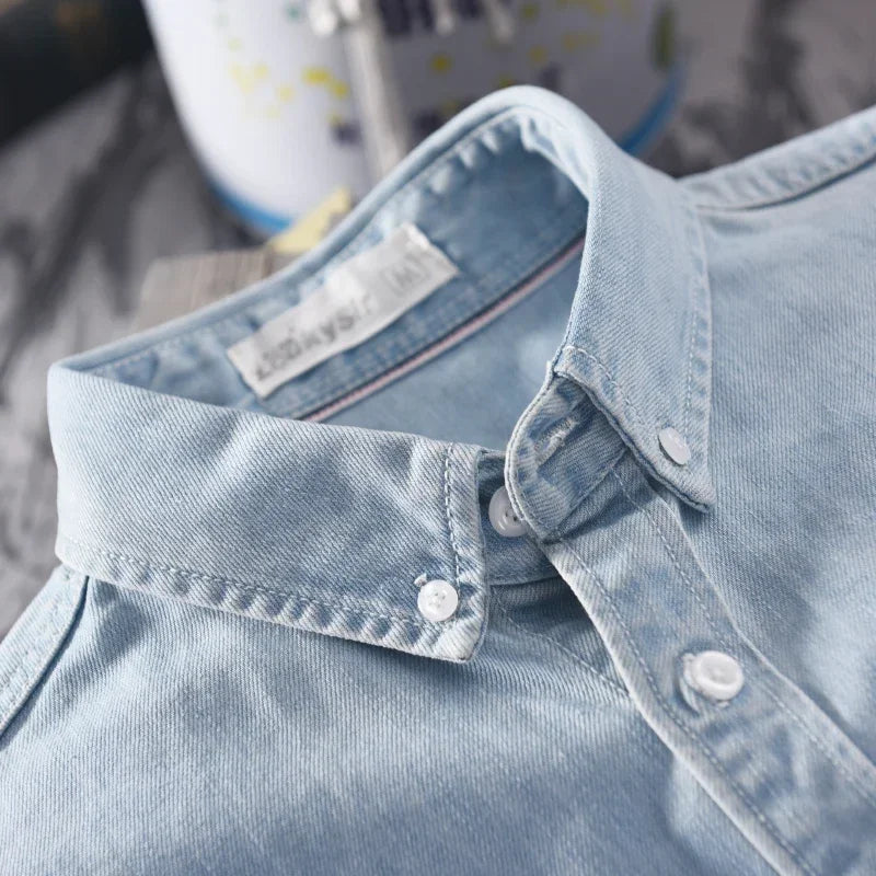 Alastair | Men’s Collared Button Down Summer Demin Shirt