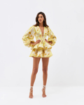 Albane | Women's Floral V Neck Wedding Guest Mini Dress