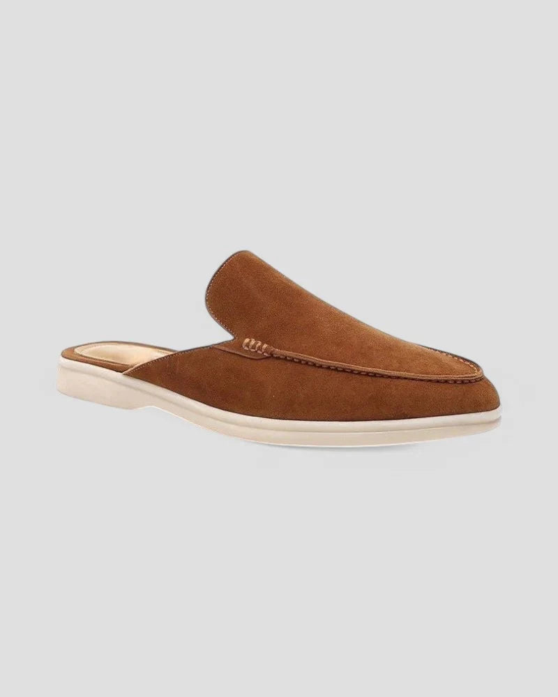Albert | Men’s Round Toe Textured Slip On Mules