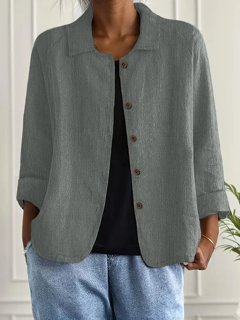 Alea | Women's Button Front Relaxed Fit Jacket