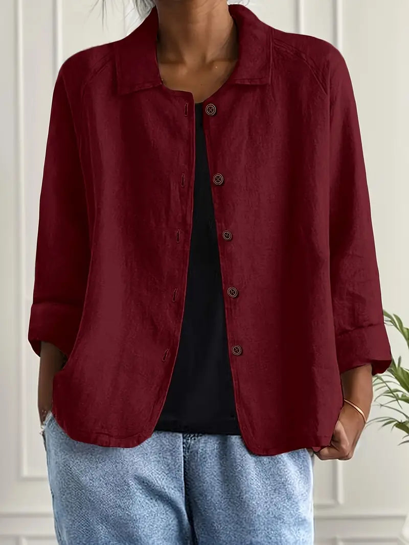 Alea | Women's Button Front Relaxed Fit Jacket