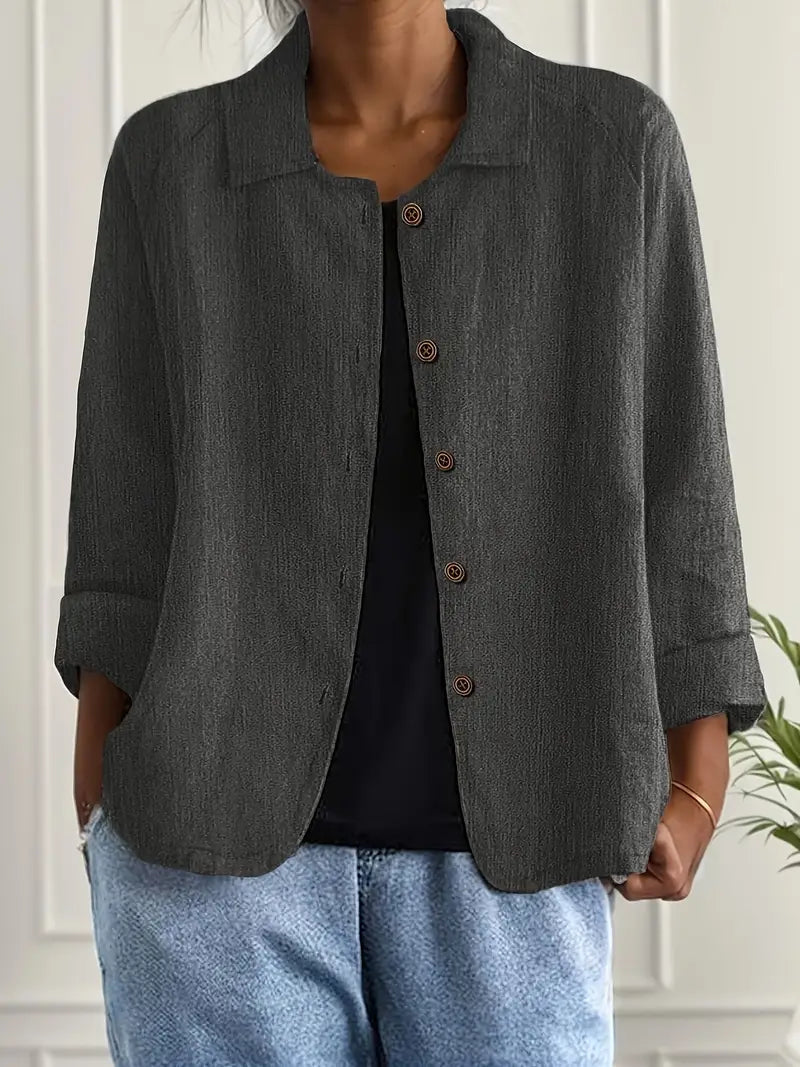 Alea | Women's Button Front Relaxed Fit Jacket