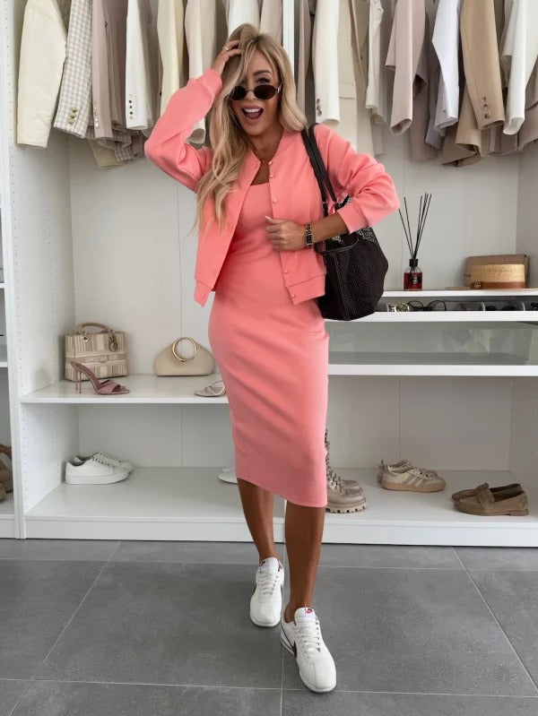Aleen | Women's Buttoned Two Piece Summer Dress Set