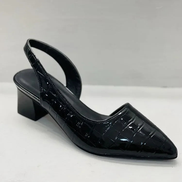 Alexa | Women’s Pointed Toe Block Heel Slingback Sandals