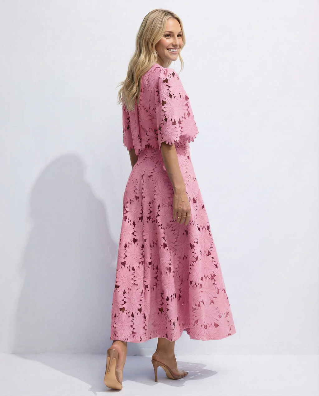 Alfonsina | Women's High Waisted Short Sleeve Two Piece Set