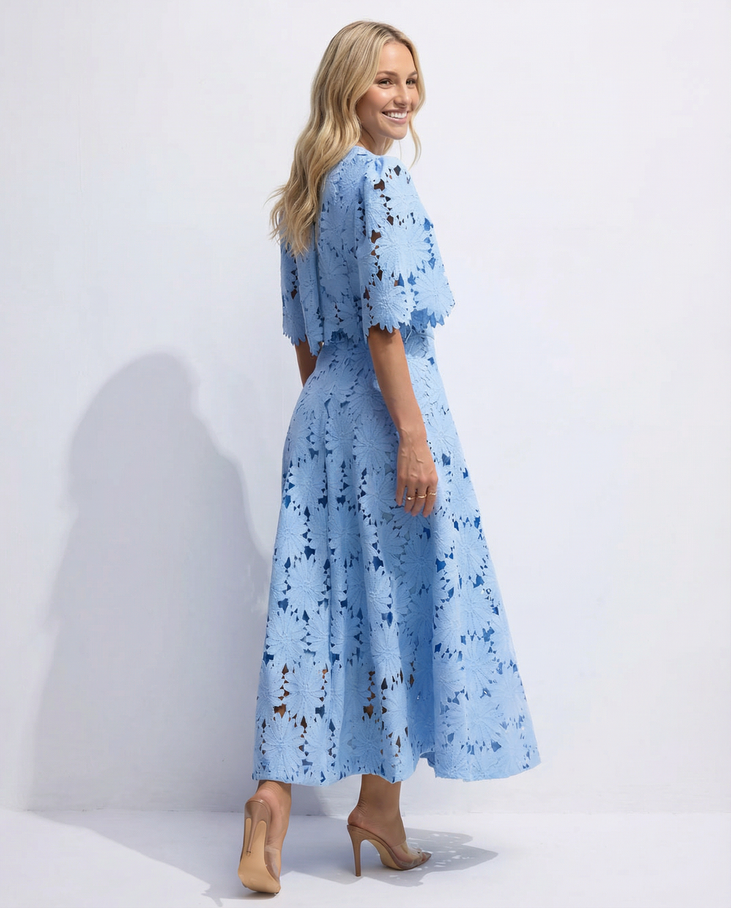 Alfonsina | Women's High Waisted Short Sleeve Two Piece Set