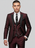 Alfred | Men’s Peak Lapel Three Piece Wedding Guest Suit