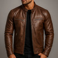 Algernon | Men’s Long Sleeve Zip Front Stand Collar Jacket