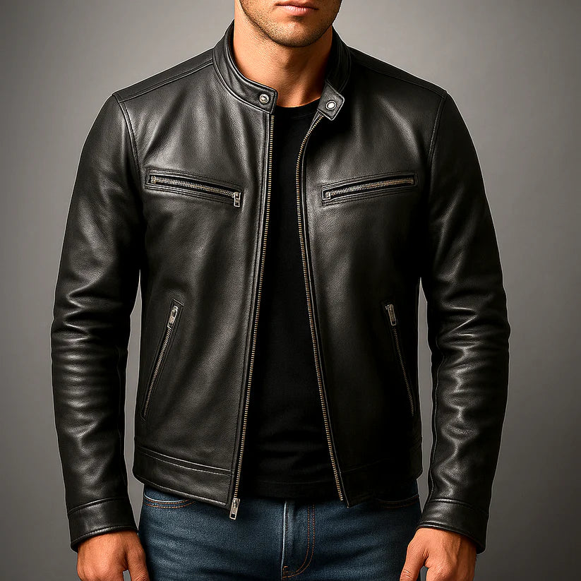 Algernon | Men’s Long Sleeve Zip Front Stand Collar Jacket
