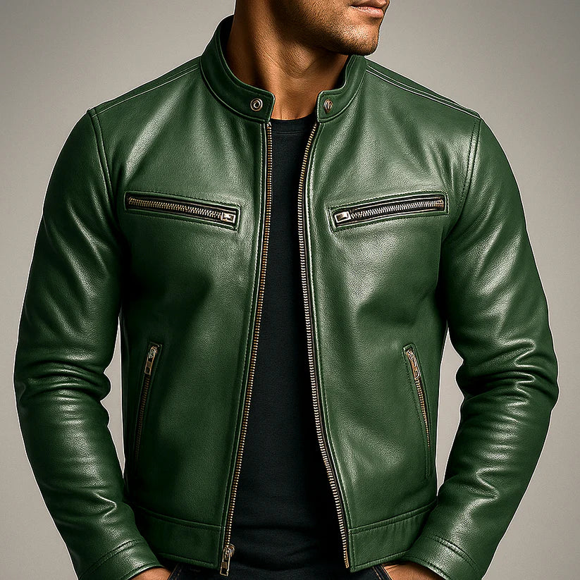 Algernon | Men’s Long Sleeve Zip Front Stand Collar Jacket