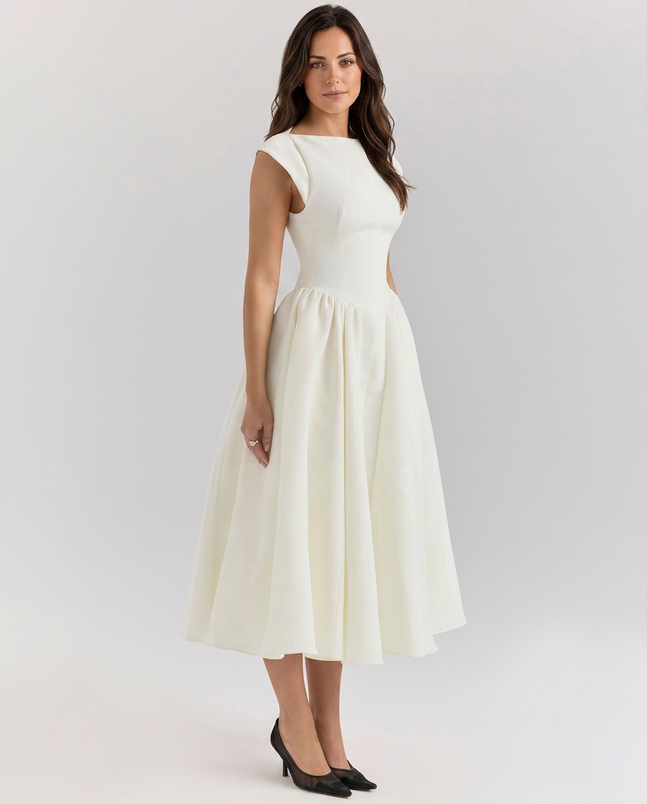 Aliona | Women's Fitted Sleeveless Flowy Wedding Guest Dress