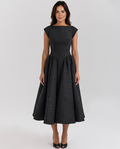 Aliona | Women's Fitted Sleeveless Flowy Wedding Guest Dress