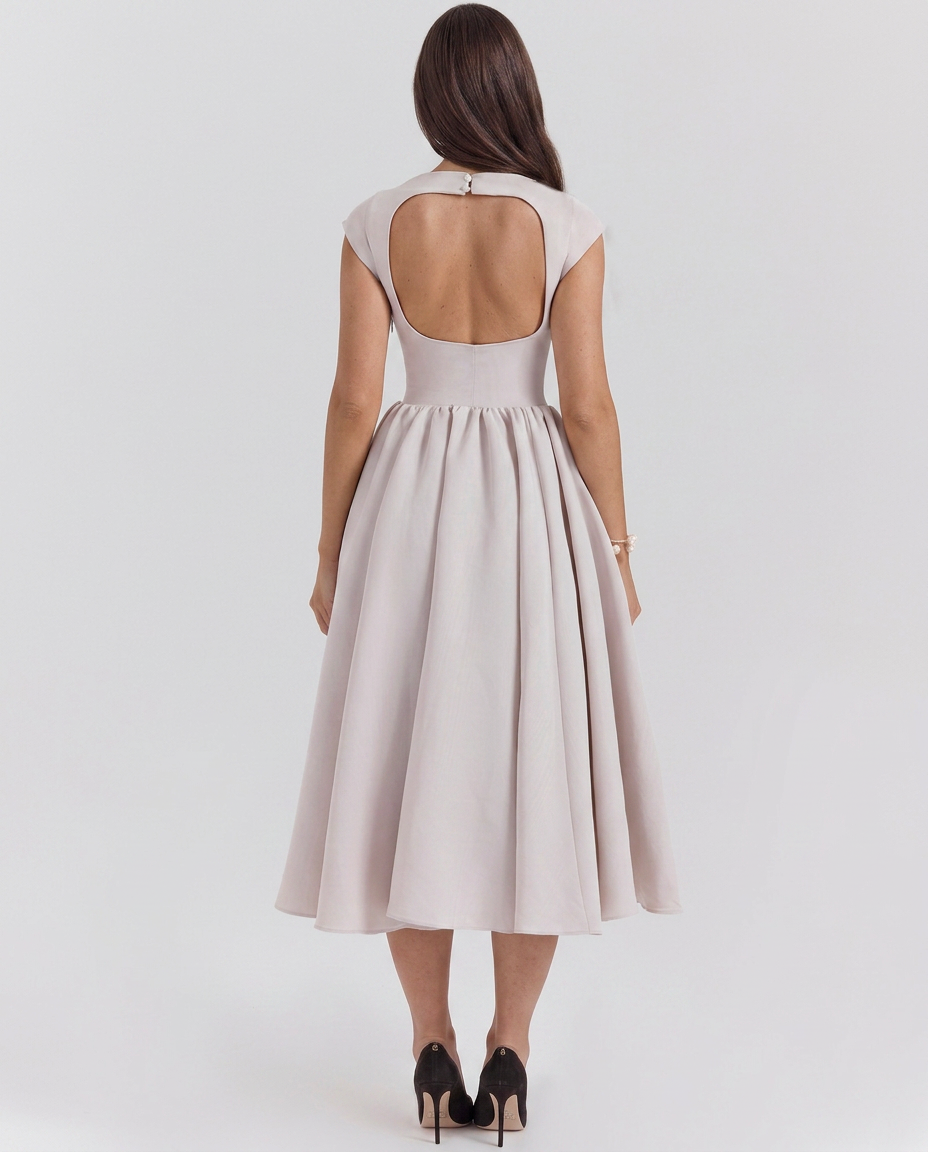 Aliona | Women's Fitted Sleeveless Flowy Wedding Guest Dress