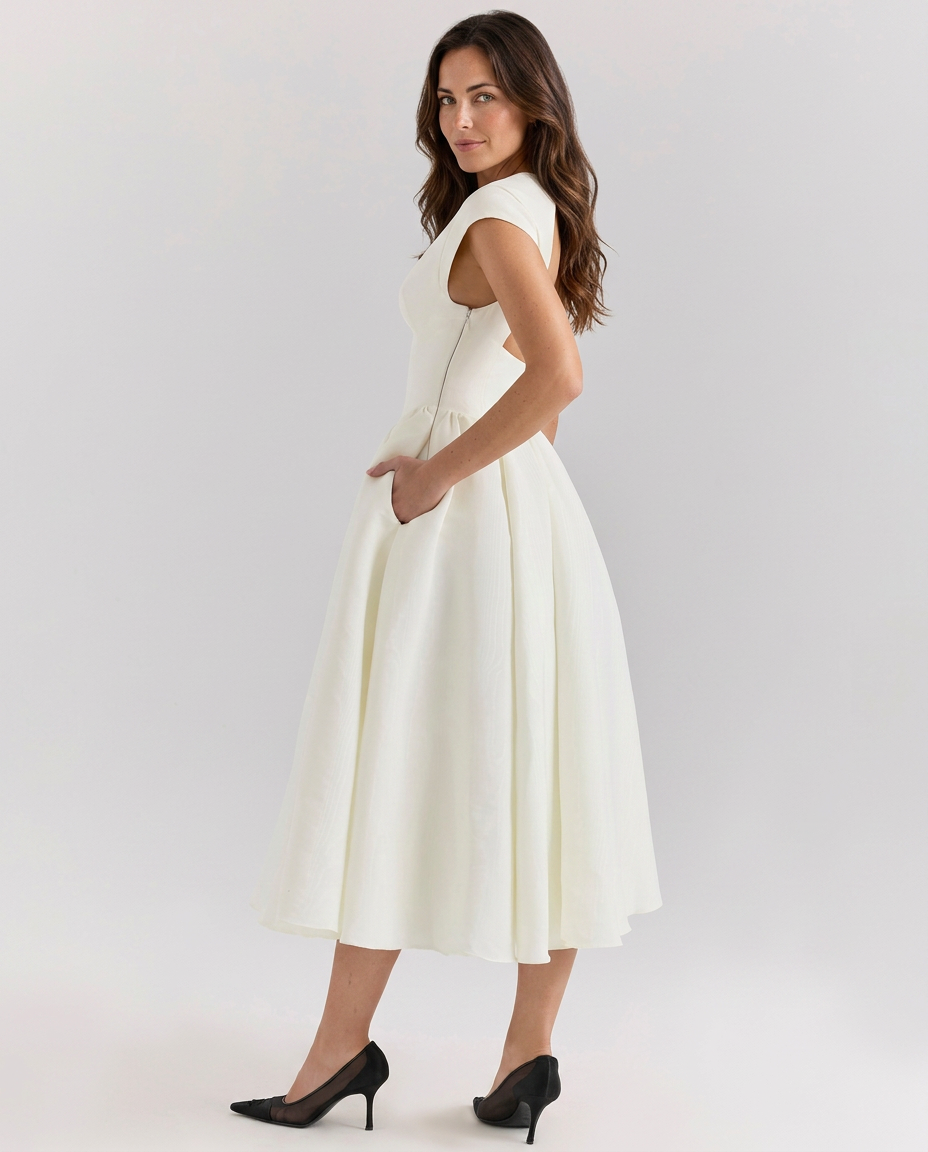 Aliona | Women's Fitted Sleeveless Flowy Wedding Guest Dress