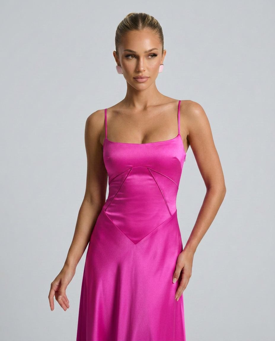 Alisar | Women's Square Neck Sleeveless Open Back Maxi Dress