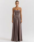Alisar | Women's Square Neck Sleeveless Open Back Maxi Dress