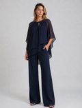 Alise | Women's Keyhole Neckline Flowy Two Piece Set