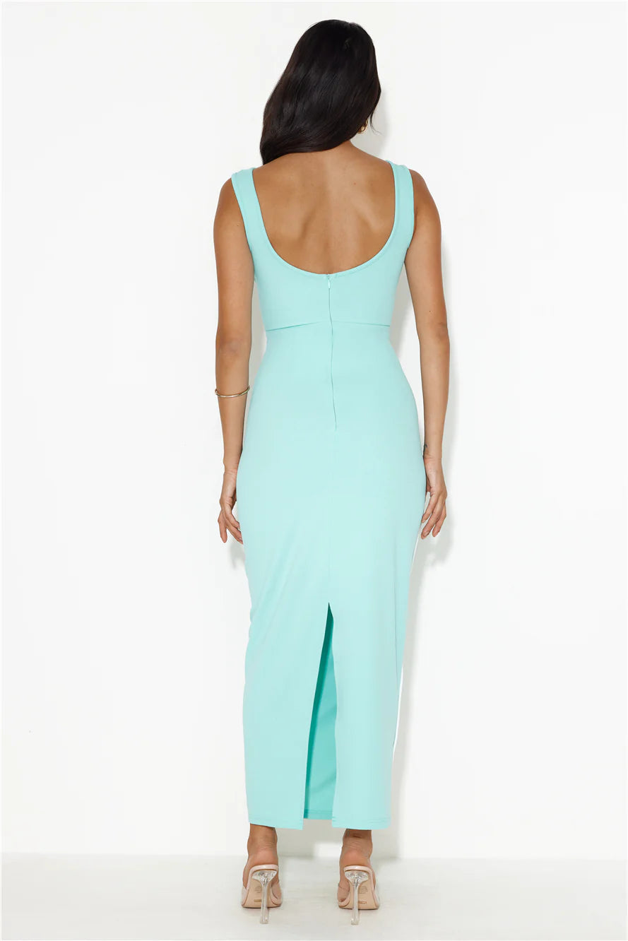 Alita | Women's Strappy Bodycon Sleeveless Scoop Neck Maxi Dress