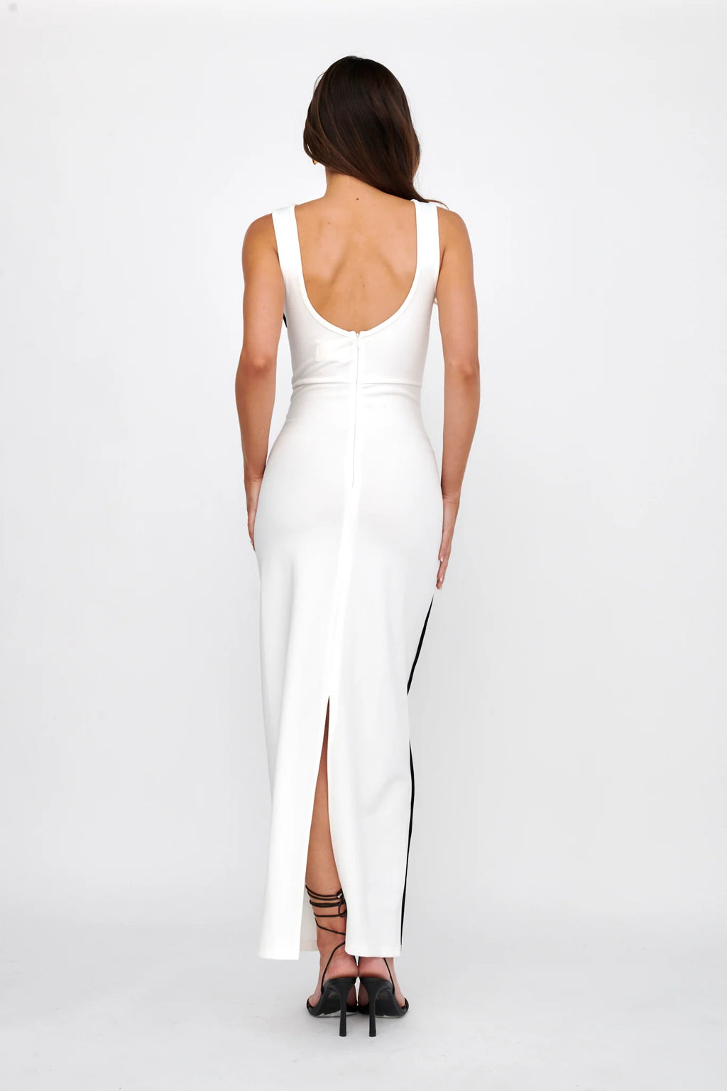 Alita | Women's Strappy Bodycon Sleeveless Scoop Neck Maxi Dress