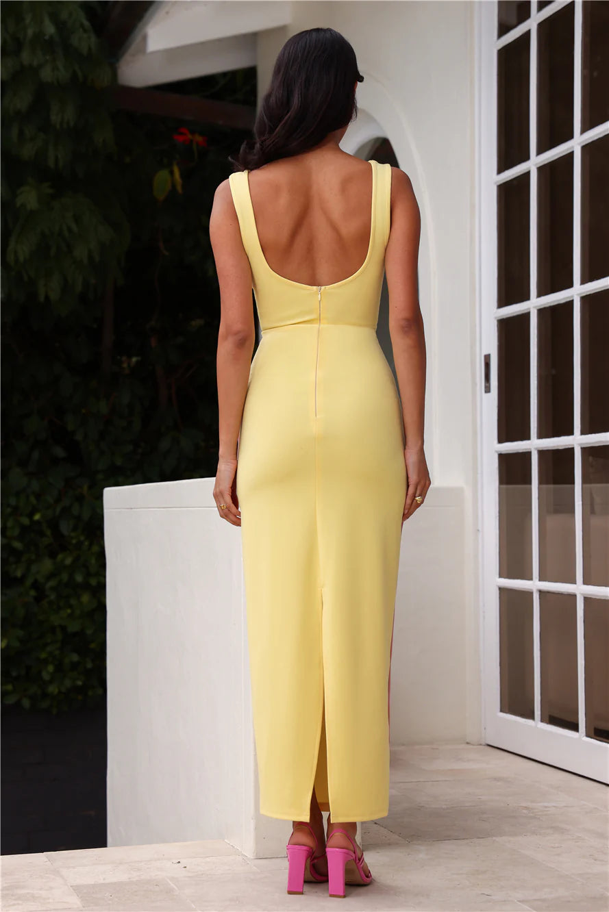 Alita | Women's Strappy Bodycon Sleeveless Scoop Neck Maxi Dress