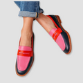 Allannah | Women's Round Toe Low Block Slip On Loafers
