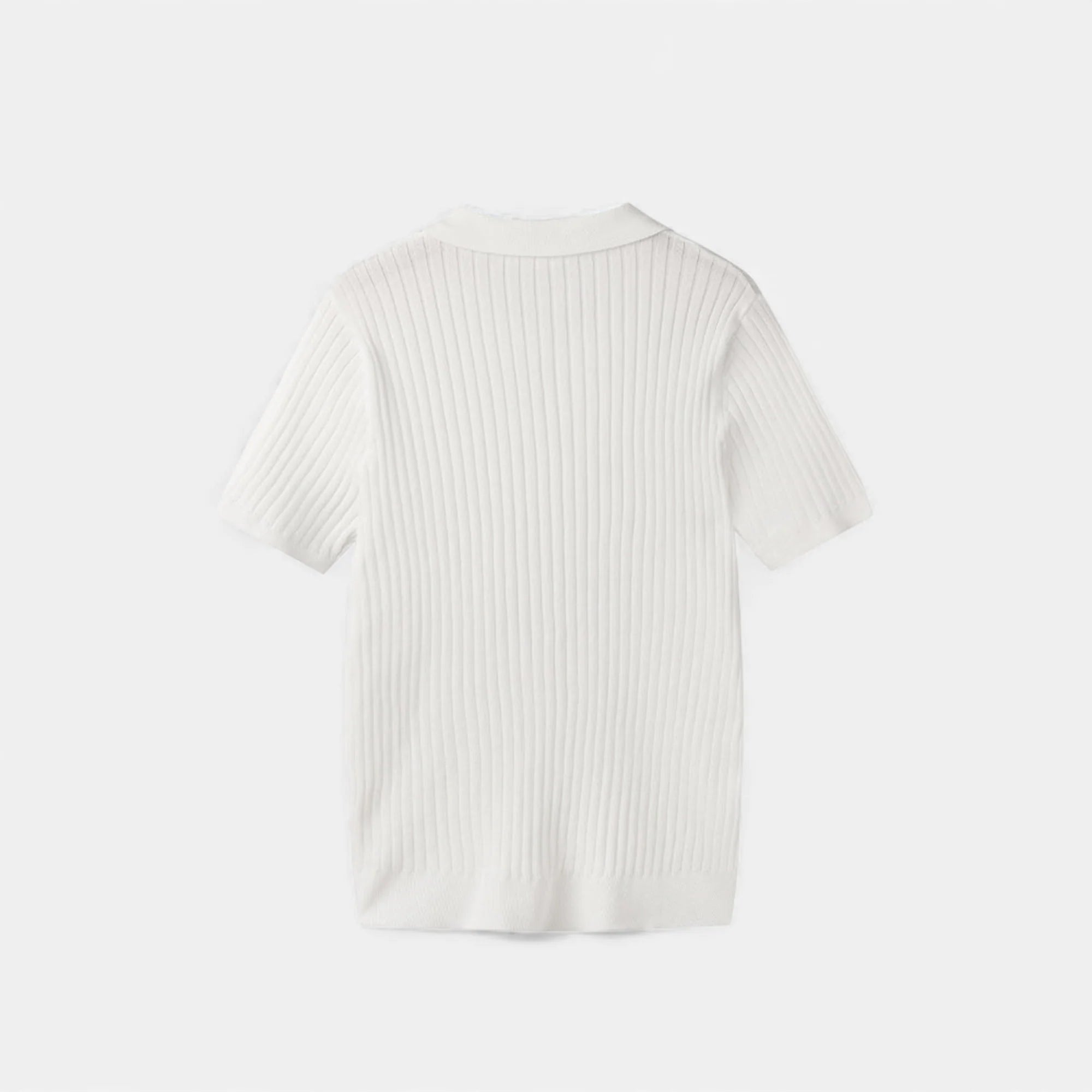 Allen | Men’s Short Sleeve Textured Ribbed Polo Shirt