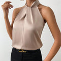 Alona | Women's Halter Twist Neck Sleeveless Top