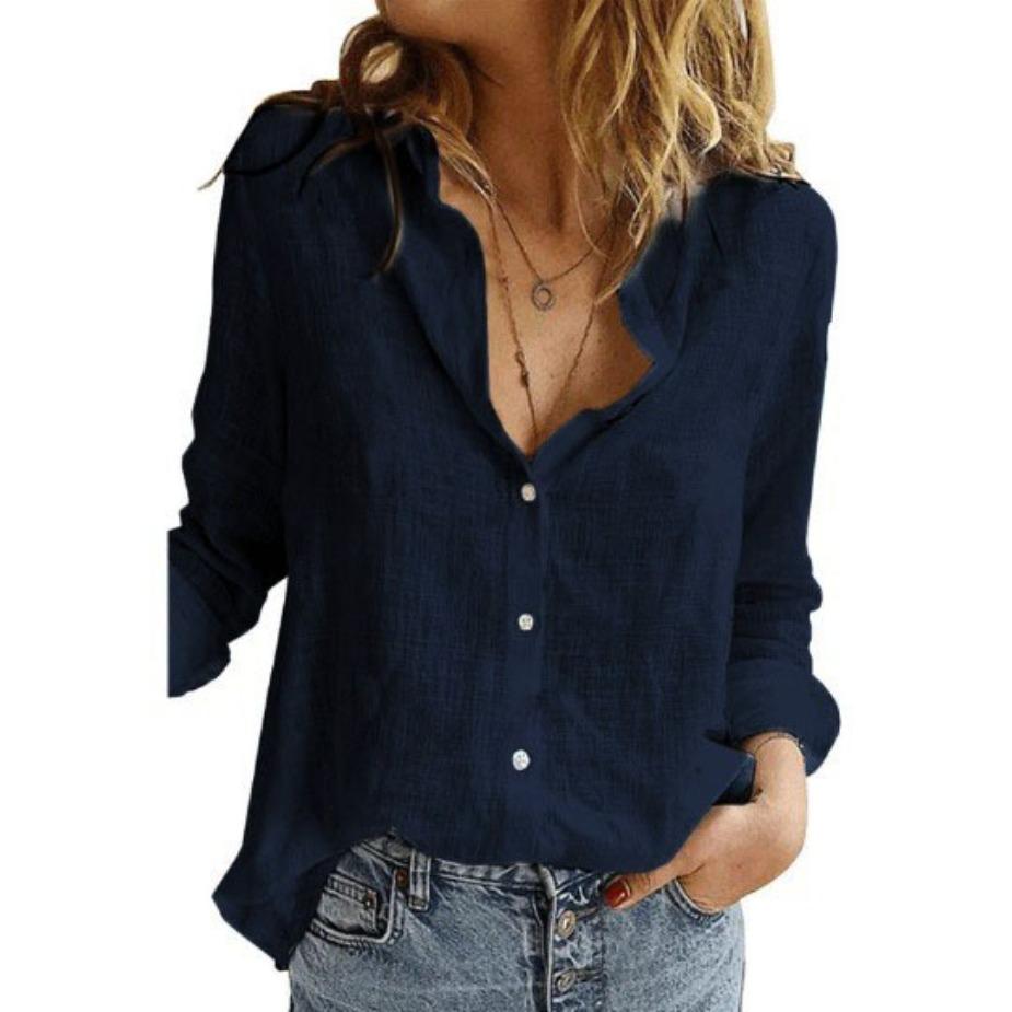 Alonza | Women's Button Front Long Sleeve Collared Shirt